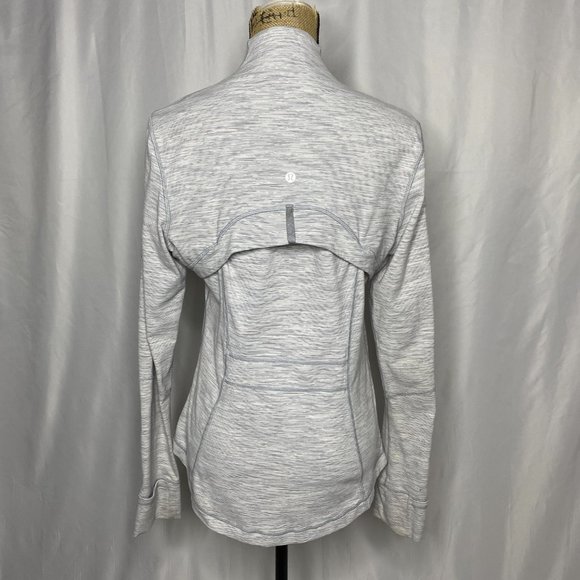 Lululemon Define Jacket Gray Striped Full Zip Mock Neck - Picture 6 of 12